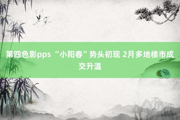 第四色影pps “小阳春”势头初现 2月多地楼市成交升温