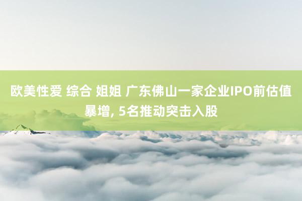欧美性爱 综合 姐姐 广东佛山一家企业IPO前估值暴增， 5名推动突击入股