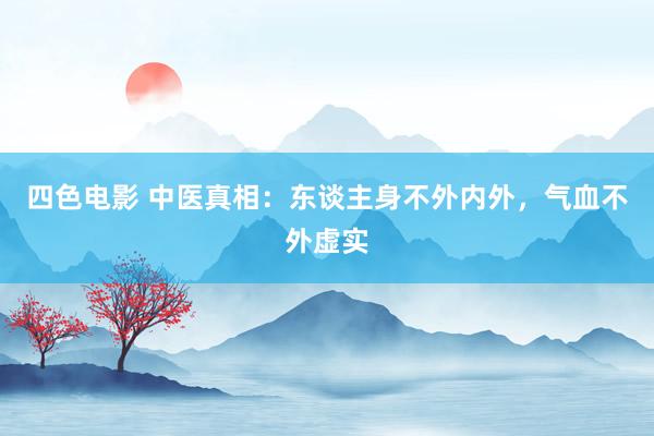 四色电影 中医真相：东谈主身不外内外，气血不外虚实
